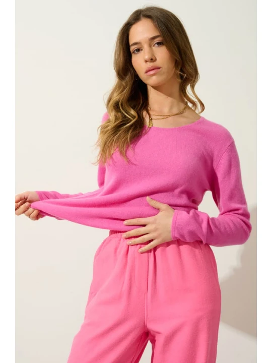 Zdjęcie produktu AUTHENTIC CASHMERE Kaszmirowy sweter "Lanfon" w kolorze różowym rozmiar: XL