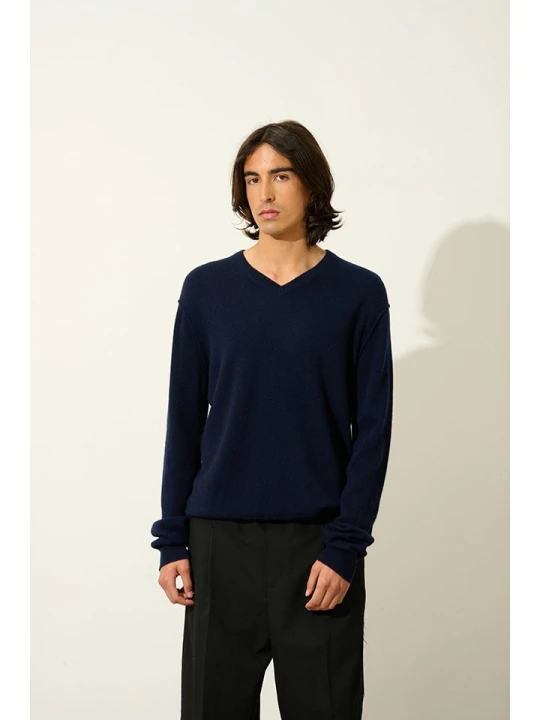 Zdjęcie produktu AUTHENTIC CASHMERE Kaszmirowy sweter "Timeo" w kolorze granatowym rozmiar: XXL