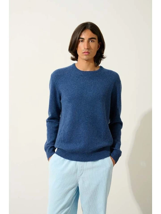 Zdjęcie produktu AUTHENTIC CASHMERE Kaszmirowy sweter "Victo" w kolorze niebieskim rozmiar: M