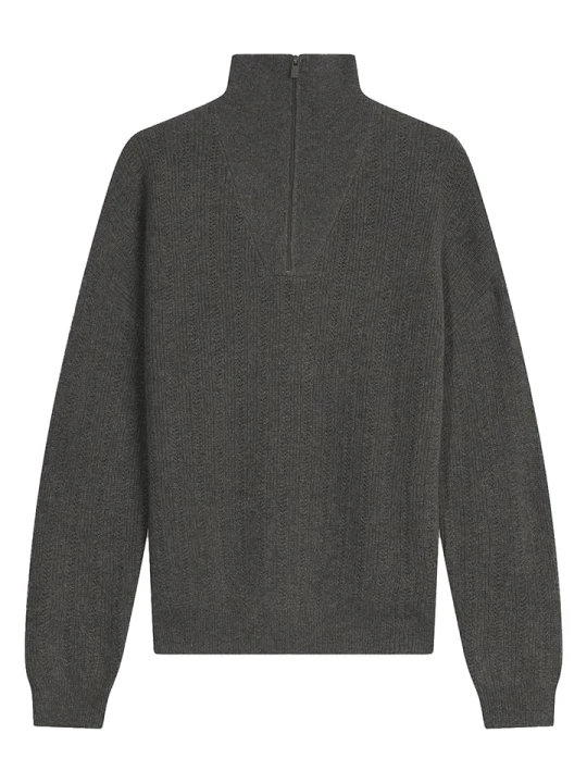 Zdjęcie produktu AUTHENTIC CASHMERE Kaszmirowy sweter w kolorze antracytowym rozmiar: XL