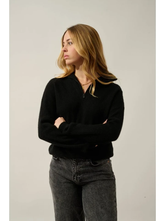 Zdjęcie produktu AUTHENTIC CASHMERE Kaszmirowy sweter w kolorze czarnym rozmiar: S