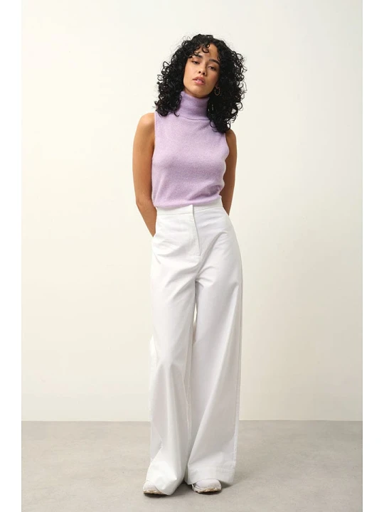 Zdjęcie produktu AUTHENTIC CASHMERE Kaszmirowy top "Capucin" w kolorze lawendowym rozmiar: XL