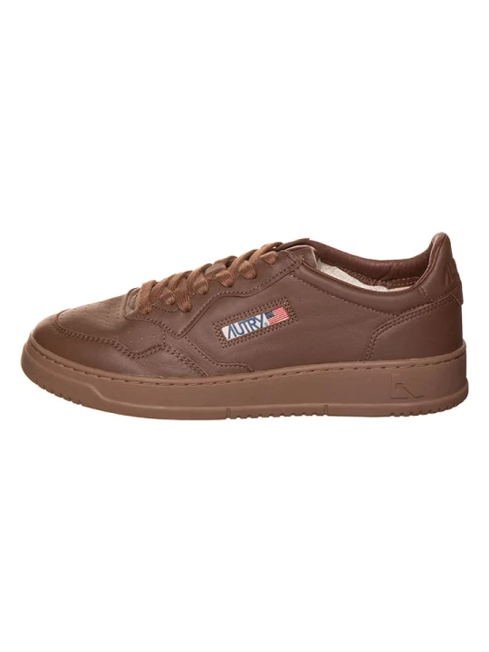 Zdjęcie produktu AUTRY Skórzane sneakersy "Medalist" w kolorze brązowym rozmiar: 44