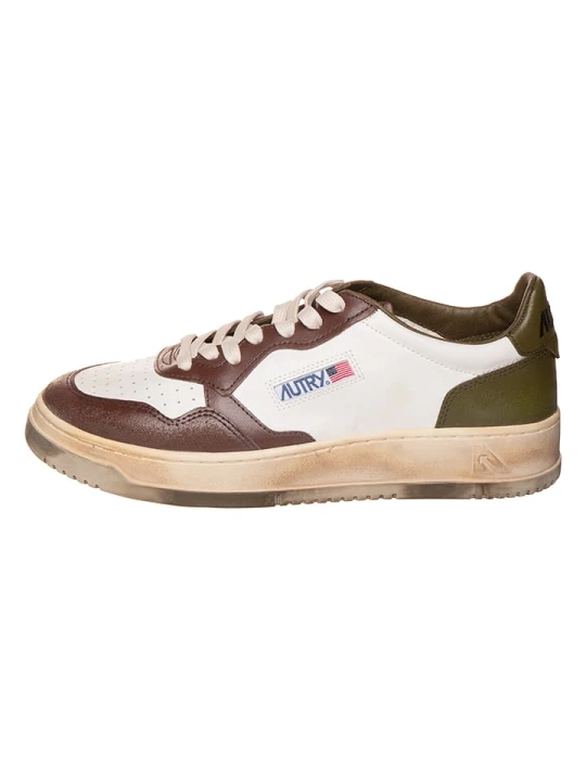 Zdjęcie produktu AUTRY Skórzane sneakersy "Sup Vint Low" w kolorze biało-brązowym rozmiar: 45