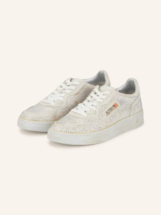 Zdjęcie produktu Autry Sneakersy Medalist Low Z Kamieniami Ozdobnymi weiss BIAŁY
