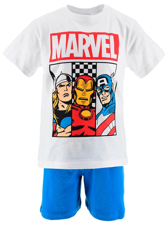 Zdjęcie produktu Avengers Piżama "Avengers Classic" w kolorze biało-niebieskim rozmiar: 104