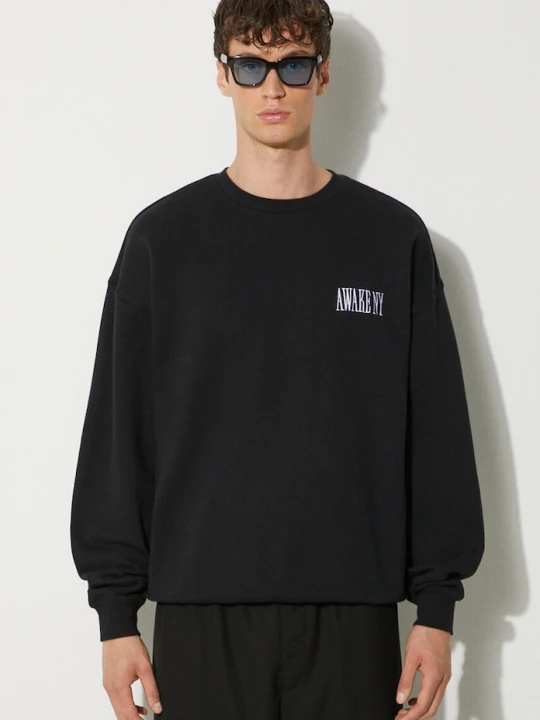 Zdjęcie produktu Awake NY bluza bawełniana Awake Crewneck czarny
