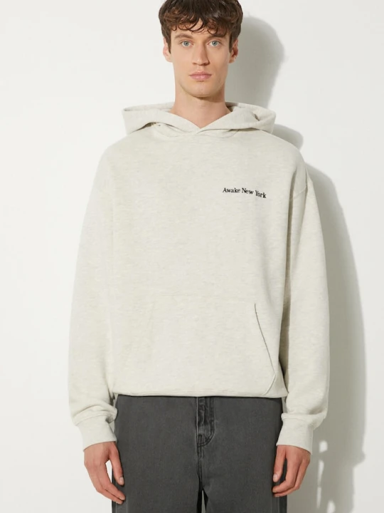 Zdjęcie produktu Awake NY bluza bawełniana Serif Hoodie szary