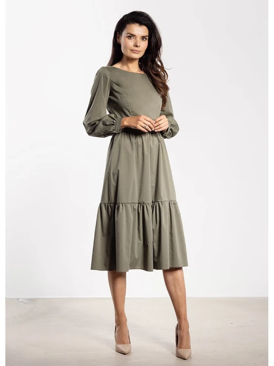 Zdjęcie produktu Awama Sukienka w kolorze khaki rozmiar: M