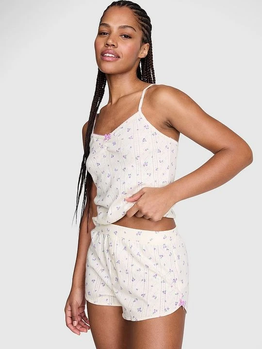 Zdjęcie produktu PINK Ażurkowe bokserki z kokardką Victoria's Secret