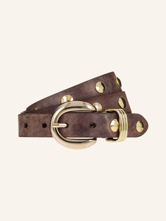 Zdjęcie produktu B.Belt Pasek Skórzany Z Nitami braun