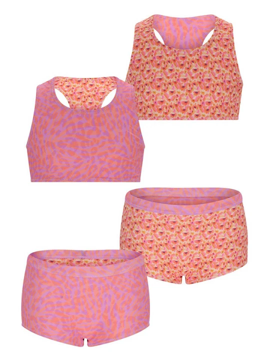 Zdjęcie produktu B.Nosy Bikini "Winona" w kolorze jasnoróżowo-pomarańczowym rozmiar: 134 / 140