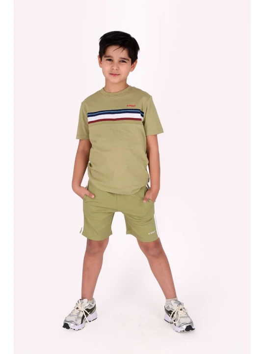 Zdjęcie produktu B.Nosy Koszulka "Timmy" w kolorze khaki rozmiar: 134 / 140