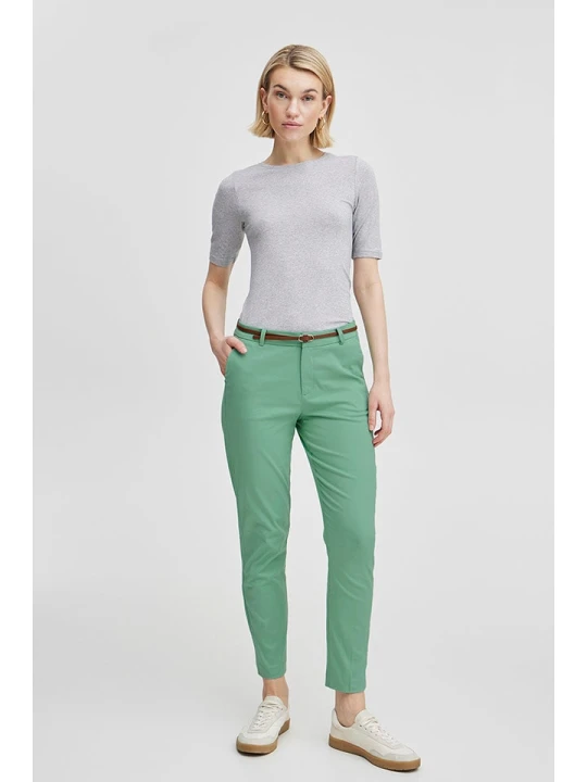 Zdjęcie produktu b.young Spodnie chino w kolorze zielonym rozmiar: 36