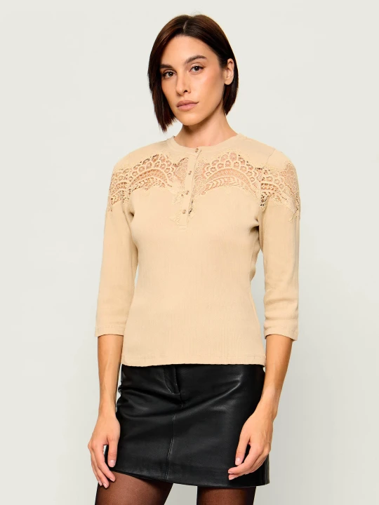 Zdjęcie produktu Ba&sh Bluzka Bess | Slim Fit beżowy