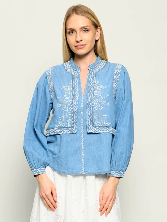 Zdjęcie produktu Ba&sh Bluzka Laura | Regular Fit błękitny