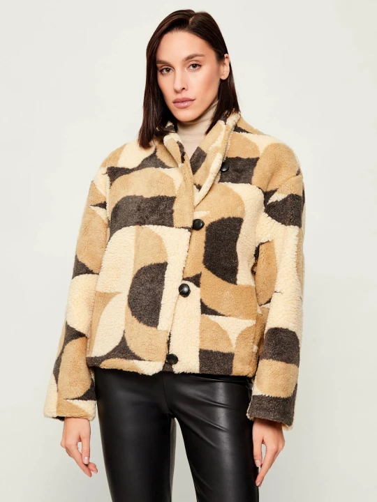 Zdjęcie produktu Ba&sh Kurtka FUTURA | Regular Fit | shearling beżowy