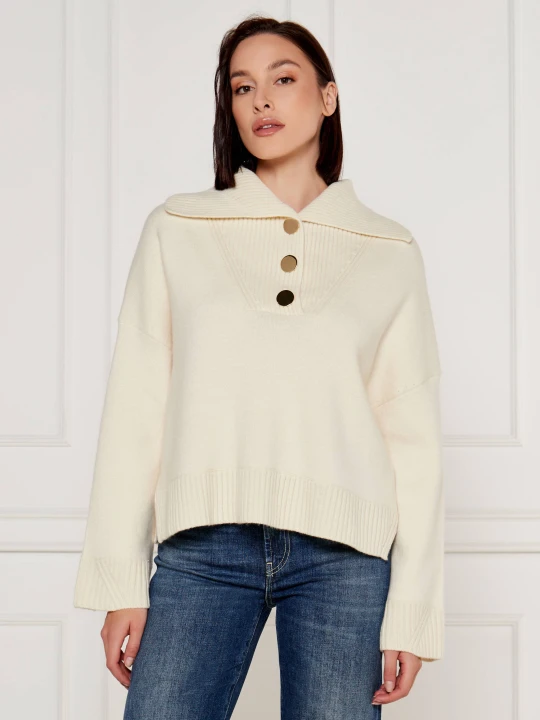 Zdjęcie produktu Ba&sh Wełniany sweter BIVA | Relaxed fit ecru