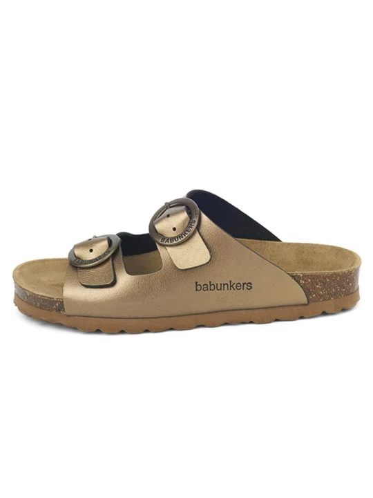 Zdjęcie produktu BABUNKERS Family Klapki w kolorze brązowym rozmiar: 37