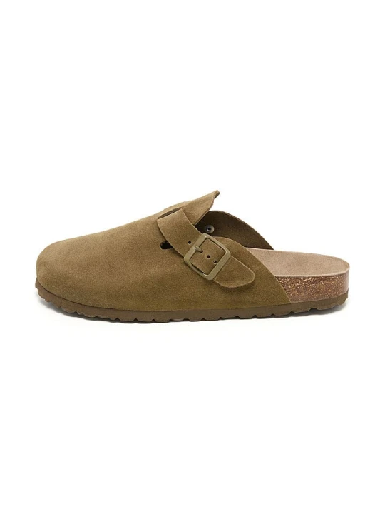 Zdjęcie produktu BABUNKERS Family Skórzane chodaki w kolorze khaki rozmiar: 43