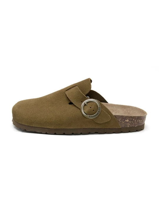 Zdjęcie produktu BABUNKERS Family Skórzane chodaki w kolorze khaki rozmiar: 39