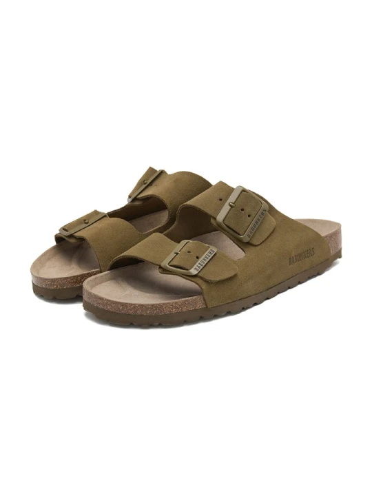 Zdjęcie produktu BABUNKERS Family Skórzane klapki w kolorze khaki rozmiar: 42