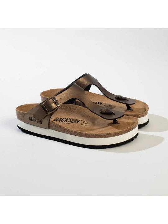 Zdjęcie produktu BACKSUN Japonki "Alghero" w kolorze miedzianym rozmiar: 39