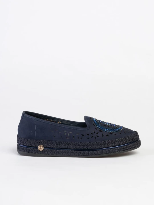 Zdjęcie produktu Baldinini Skórzane espadryle w kolorze granatowym rozmiar: 38