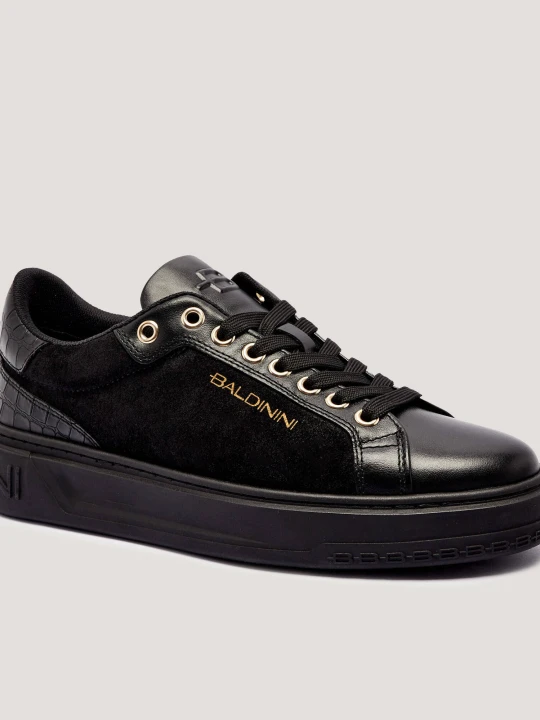 Zdjęcie produktu Baldinini Skórzane sneakersy czarny