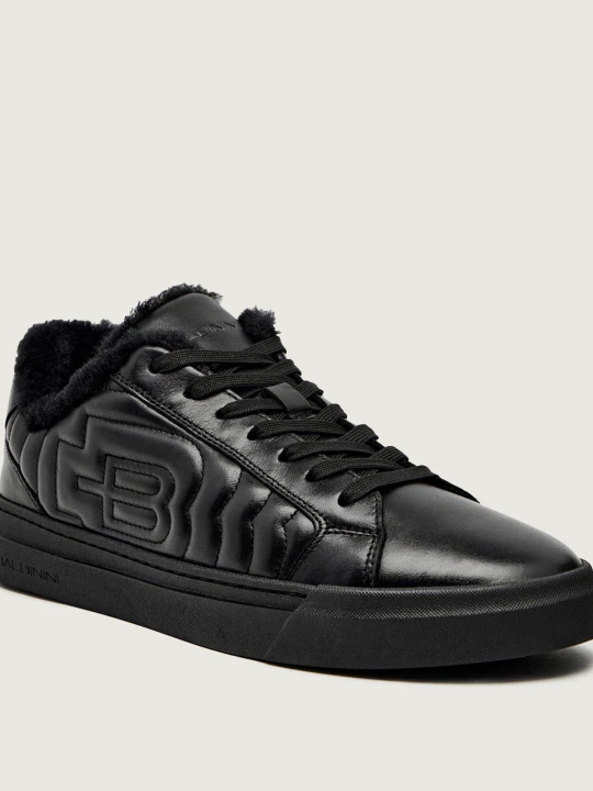 Zdjęcie produktu Baldinini Skórzane sneakersy | z dodatkiem wełny czarny