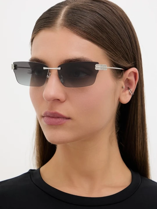Zdjęcie produktu Balenciaga okulary przeciwsłoneczne damskie srebrny