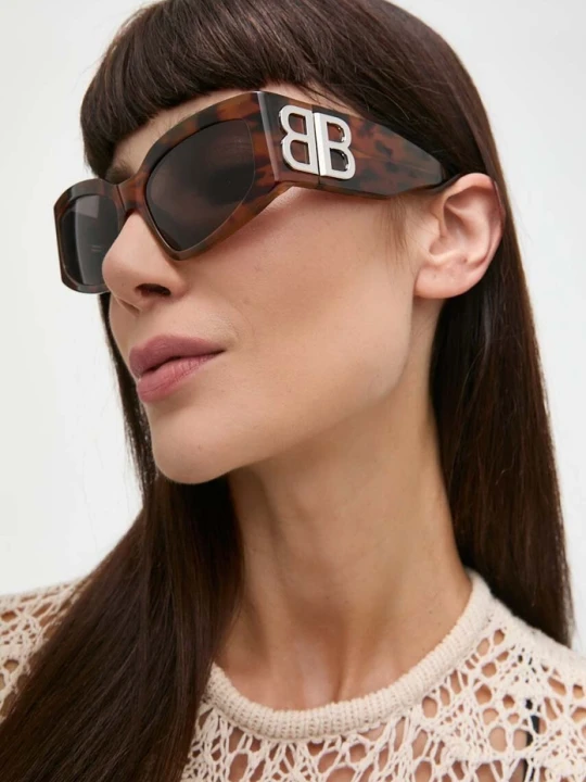 Zdjęcie produktu Balenciaga okulary przeciwsłoneczne brązowy