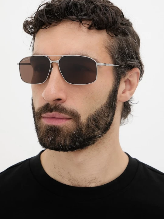 Zdjęcie produktu Balenciaga okulary przeciwsłoneczne męskie srebrny