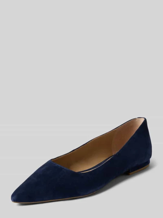 Zdjęcie produktu Balerina z czystej skóry owczej Lauren Ralph Lauren Granatowy