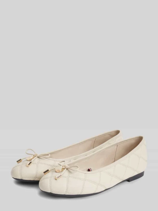 Zdjęcie produktu Balerina z naturalnej skóry Tommy Hilfiger Écru