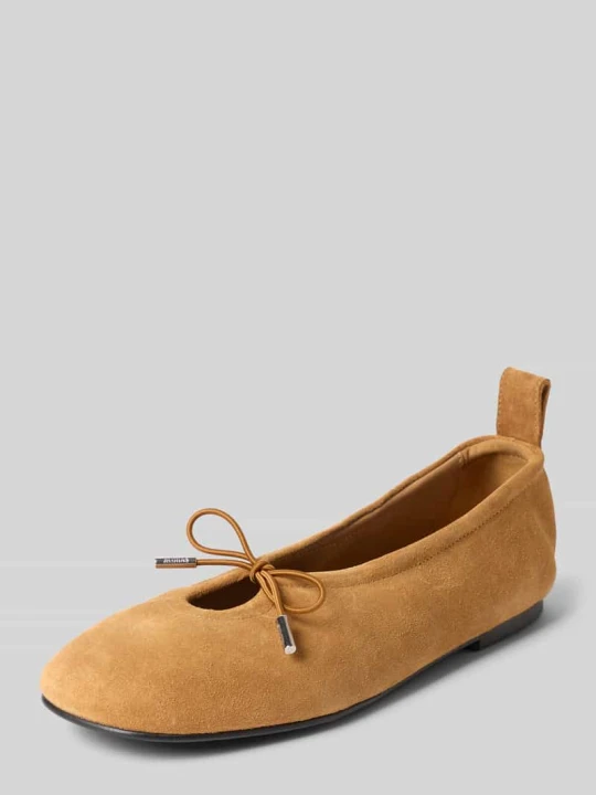 Zdjęcie produktu Balerina ze skóry model 'Rosalind' ALOHAS Koniakowy