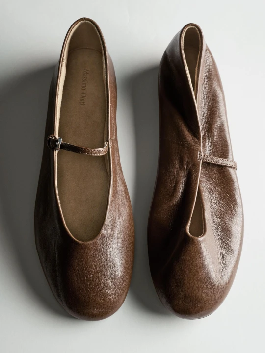 Zdjęcie produktu Balerinki Ze Skóry Soft - Avelã - Massimo Dutti - Female