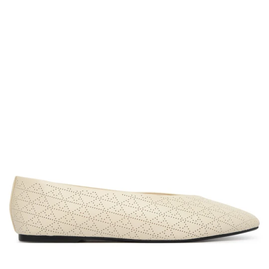 Zdjęcie produktu Baleriny Calvin Klein Square Ballerina Aop Lth HW0HW02936 Beżowy