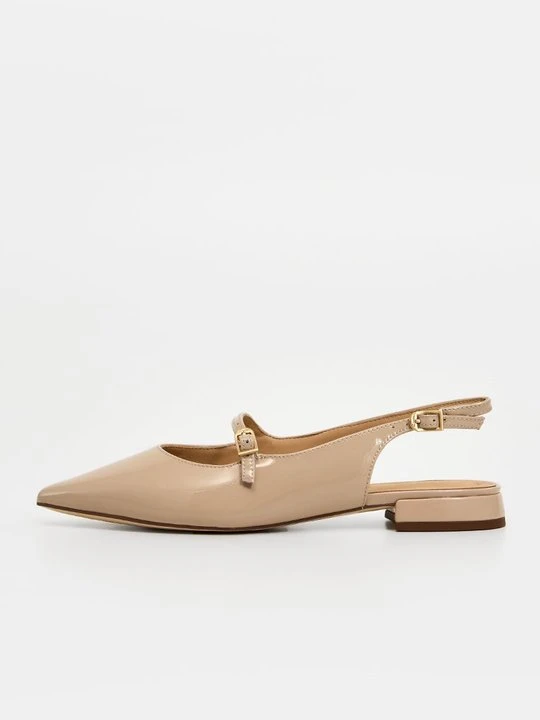 Zdjęcie produktu Baleriny z odkrytą piętą Clarks piaskowy