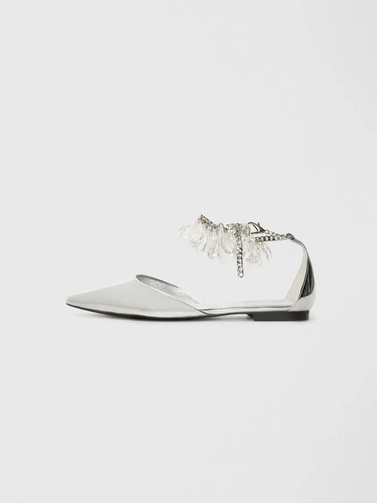 Zdjęcie produktu Klasyczne baleriny Jeffrey Campbell srebrny