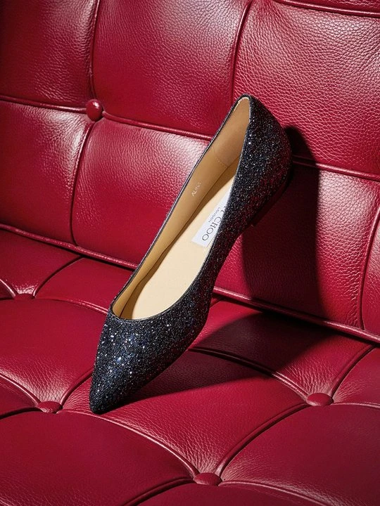 Zdjęcie produktu Klasyczne baleriny Jimmy Choo granatowy
