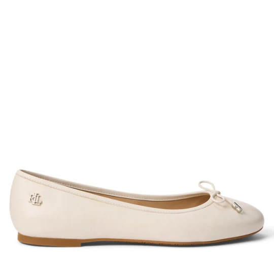 Zdjęcie produktu Baleriny LAUREN RALPH LAUREN 802940728006 Écru Kremowy