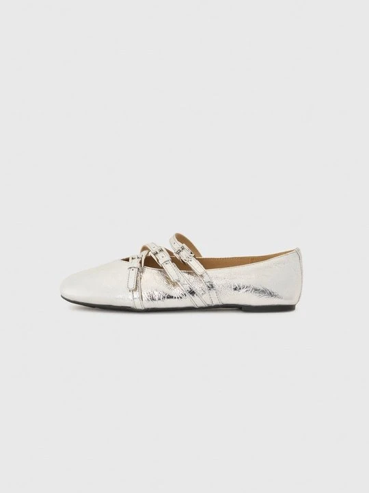 Zdjęcie produktu Klasyczne baleriny Michael Kors srebrny