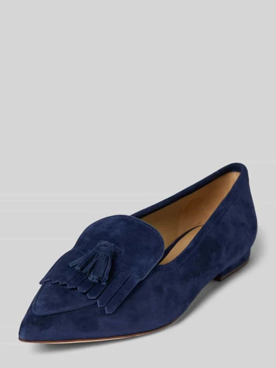 Zdjęcie produktu Baleriny skórzane model ‘LONDYN’ Lauren Ralph Lauren Granatowy