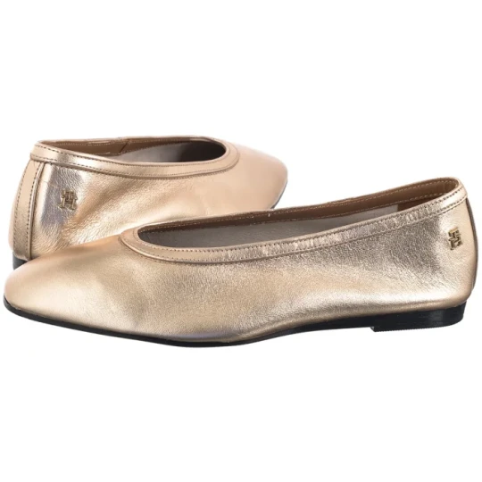 Zdjęcie produktu Baleriny Soft Metal Lthr Ballerina No Bow Gold FW0FW08601 0HS (TH1278-a) Tommy Hilfiger