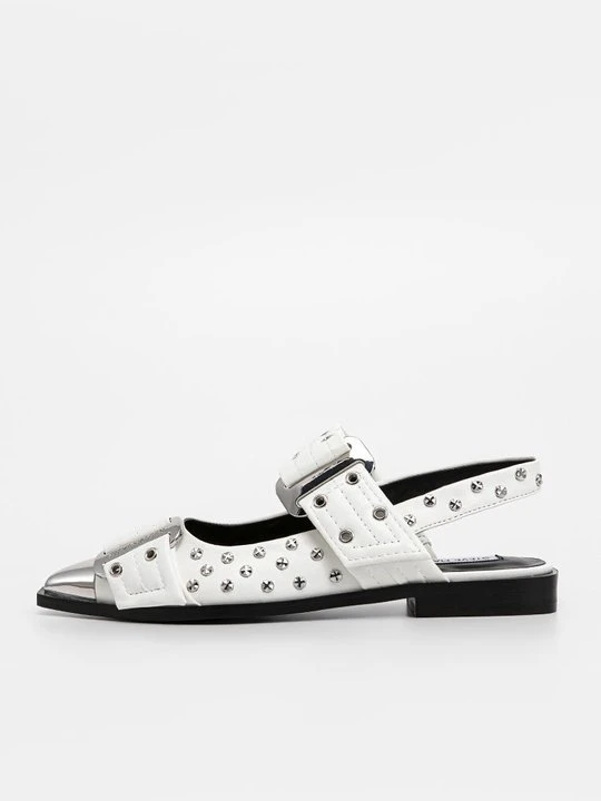 Zdjęcie produktu Baleriny z odkrytą piętą Steve Madden biały