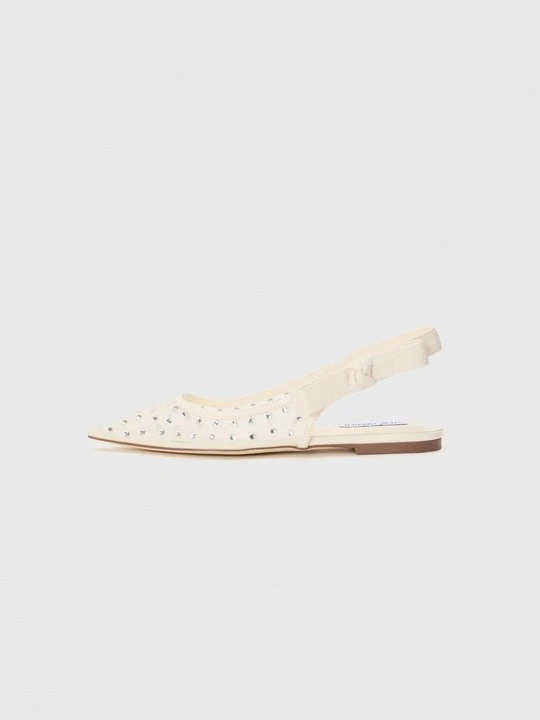 Zdjęcie produktu Baleriny z odkrytą piętą Steve Madden mleczny