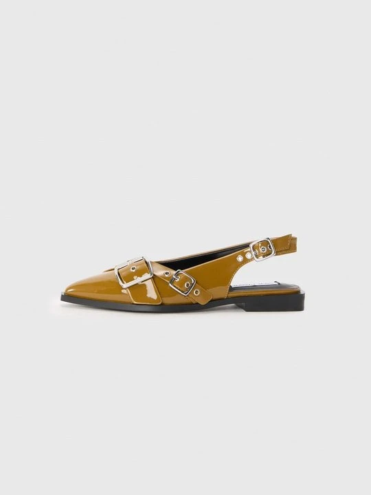 Zdjęcie produktu Baleriny z odkrytą piętą Steve Madden oliwkowy