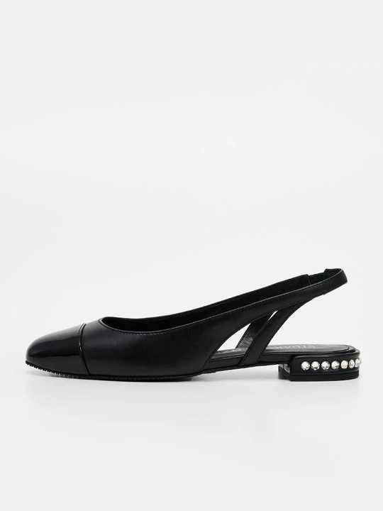 Zdjęcie produktu Baleriny z odkrytą piętą Stuart Weitzman czarny