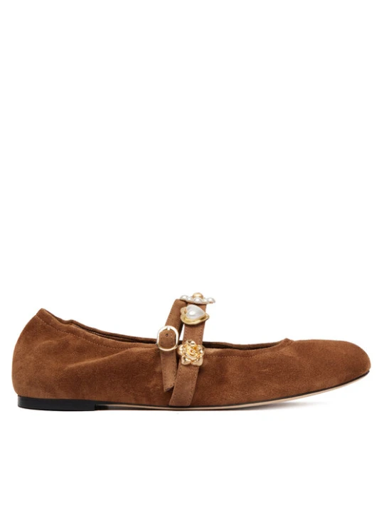 Zdjęcie produktu Baleriny Stuart Weitzman Socharming Mary Jane SN125 Brązowy